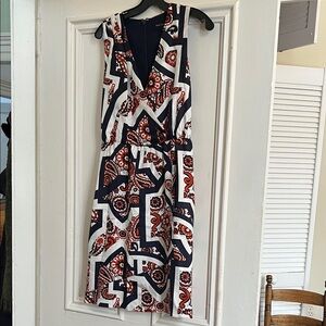 Geometric/paisley Print Sleeveless Dress